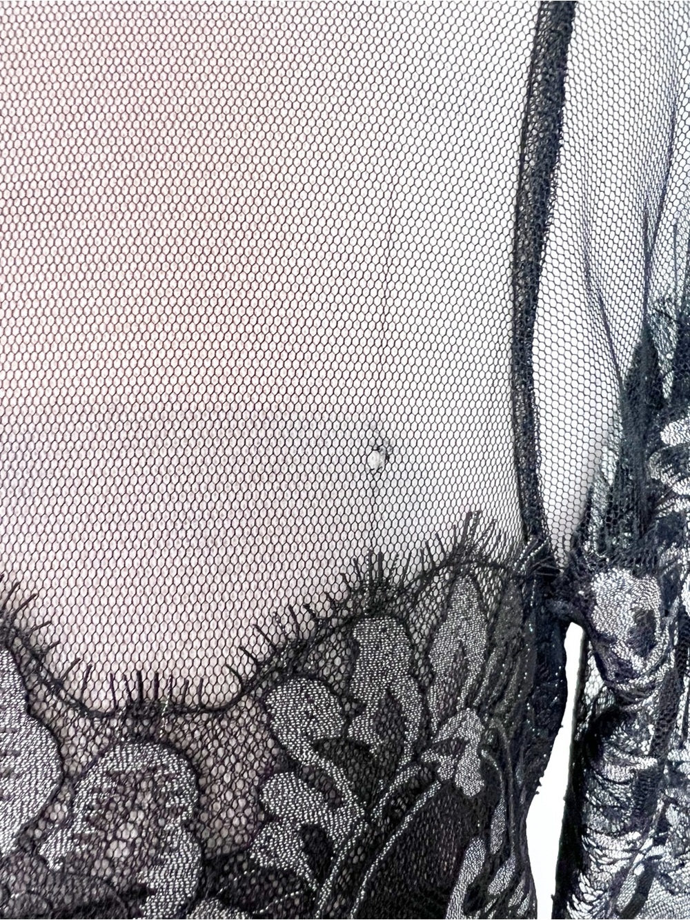 RICKI FREEMAN TERI JON BLACK LACE 3/4 SLEEVE COCKTAIL PARTY DRESS SZ 8 - Picture 4 of 5